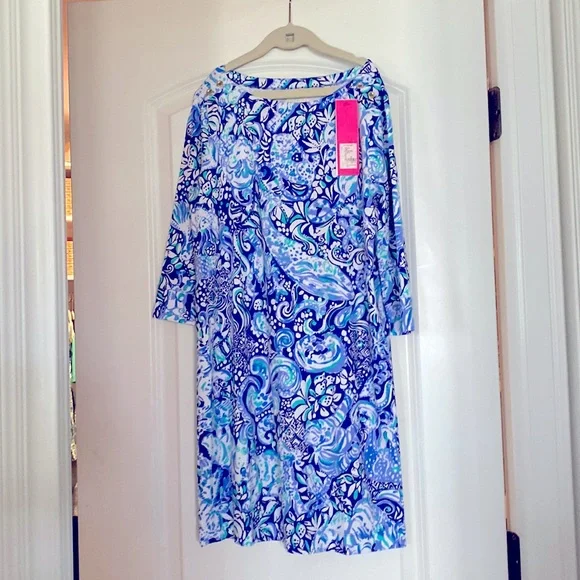 knee length dresses for ladies Lilly Pulitzer Pineapple Printed Mini Dress  White Chocolate Couture